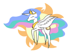 Size: 890x657 | Tagged: safe, artist:thekisame, princess celestia, pony, g4, female, solo