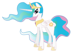 Size: 7111x5156 | Tagged: safe, artist:thekisame, princess celestia, pony, g4, absurd resolution, female, mare, simple background, solo, transparent background, vector