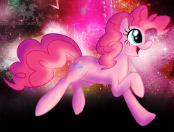 Size: 858x652 | Tagged: safe, artist:thepipefox, pinkie pie, earth pony, pony, g4, female, mare, open mouth, solo, walking