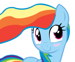 Size: 900x750 | Tagged: dead source, safe, artist:marshylawl, rainbow dash, g4, alternate hairstyle, blushing, simple background, transparent background, vector