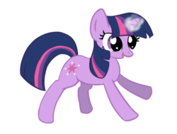 Size: 494x373 | Tagged: safe, artist:thekisame, twilight sparkle, pony, unicorn, g4, female, glowing horn, happy, horn, magic, mare, open mouth, simple background, solo, transparent background, unicorn twilight