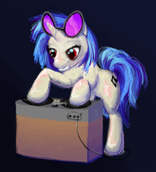 Size: 568x625 | Tagged: safe, artist:greygnu, dj pon-3, vinyl scratch, pony, g4, female, solo