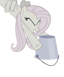 Size: 3200x3830 | Tagged: safe, artist:chir-miru, fluttershy, pony, g4, the return of harmony, bucket, discorded, discorded fluttershy, female, high res, simple background, solo, transparent background, vector