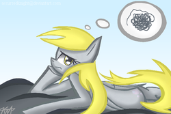 Size: 600x400 | Tagged: safe, artist:accursedknight, derpy hooves, pegasus, pony, g4, female, mare, solo