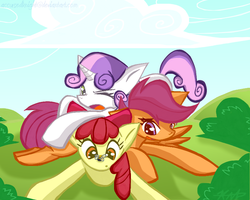 Size: 800x640 | Tagged: safe, artist:accursedknight, apple bloom, scootaloo, sweetie belle, g4, cutie mark crusaders