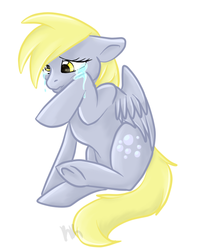 Size: 526x669 | Tagged: safe, artist:kuroryushin, derpy hooves, pegasus, pony, g4, crying, female, mare, sad, solo