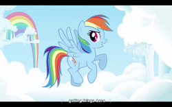 Size: 768x480 | Tagged: safe, screencap, rainbow dash, g4, hearts and hooves day (episode), hearts and hooves day, opening, youtube caption