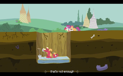 Size: 768x480 | Tagged: safe, edit, edited screencap, screencap, apple bloom, big macintosh, scootaloo, sweetie belle, earth pony, pegasus, pony, unicorn, g4, hearts and hooves day (episode), caption, female, filly, foal, hearts and hooves day, male, stallion, text, youtube caption