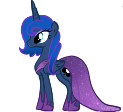 Size: 800x730 | Tagged: safe, artist:marytheechidna, princess luna, pony, g4, clothes, dress, female, simple background, solo