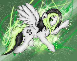 Size: 1000x800 | Tagged: safe, artist:phokingazn, oc, oc only, oc:bree jetpaw, pegasus, pony, flying, looking at you, pegasus oc, solo, space shock