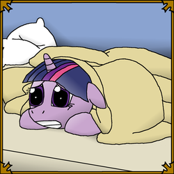 Size: 1350x1350 | Tagged: safe, artist:electroshock70, twilight sparkle, g4, scared