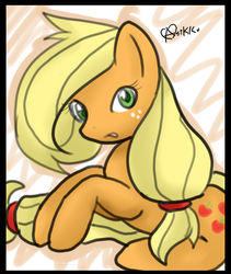 Size: 529x626 | Tagged: safe, artist:asikku, applejack, earth pony, pony, g4, female, solo