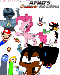 Size: 900x1120 | Tagged: safe, artist:kentadavidofkt, gummy, pinkie pie, rainbow dash, oc, oc:afro the hedgehog, mudkip, waddle dee, g4, crossover, kirby (series), male, mario, ms paint, non-mlp oc, shadow the hedgehog, sonic the hedgehog (series), super mario bros., toonami