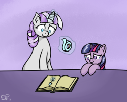 Size: 1000x800 | Tagged: safe, artist:erockertorres, twilight sparkle, twilight velvet, g4, book, filly, tape