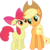 Size: 1024x1030 | Tagged: safe, artist:mysteriouskaos, apple bloom, applejack, g4, my little pony: friendship is magic, sisterhooves social, apple sisters, siblings, simple background, sisters, transparent background, vector