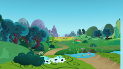 Size: 1600x900 | Tagged: safe, double rainboom, g4, ponyville, wallpaper