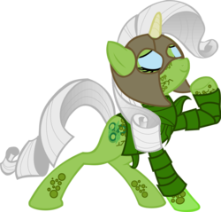 Size: 1000x957 | Tagged: safe, artist:roadpony, rarity, pony, unicorn, g4, chaos, cutie marks of chaos, female, horn, mare, nurgle, simple background, solo, transparent background, warhammer (game), warhammer 40k