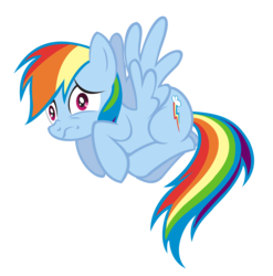 Size: 5000x5057 | Tagged: safe, artist:saturtron, rainbow dash, g4, sonic rainboom (episode), absurd resolution, cowering, scared, simple background, stage fright, transparent background, vector