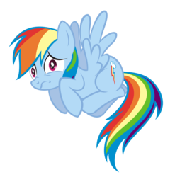 Size: 5000x5057 | Tagged: safe, artist:saturtron, rainbow dash, g4, my little pony: friendship is magic, sonic rainboom (episode), absurd resolution, cowering, scared, simple background, stage fright, transparent background, vector