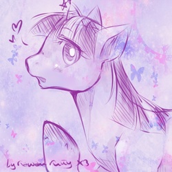 Size: 512x512 | Tagged: safe, artist:chocoberrylollipop, twilight sparkle, pony, g4, female, sketch, solo