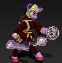 Size: 862x875 | Tagged: safe, artist:harikon, twilight sparkle, g4, 3d, bipedal, crossover, final fantasy, red mage, solo