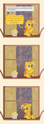 Size: 800x2232 | Tagged: dead source, safe, artist:dimespin, bumblesweet, bee, pony, g4, beekeeper, female, flower, mylittlebeekeeper, solo, window