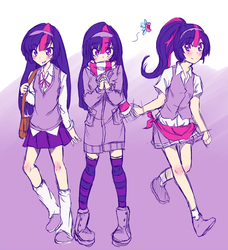 Size: 2100x2300 | Tagged: safe, artist:applestems, twilight sparkle, human, g4, clothes, high res, humanized, skirt, winter outfit