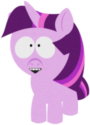 Size: 1590x2205 | Tagged: safe, artist:toonfreak, twilight sparkle, pony, unicorn, g4, male, south park, style emulation