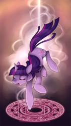 Size: 500x888 | Tagged: safe, artist:pheebadohdoh, twilight sparkle, g4, magic, magic circle