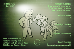 Size: 1500x1000 | Tagged: safe, artist:tapediggity, pinkie pie, crossover, fallout, fallout 3, newbie artist training grounds, vault boy