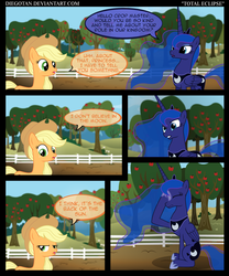 Size: 2000x2400 | Tagged: safe, artist:diegotan, applejack, princess luna, g4, comic, facehoof, high res, scrubs