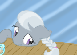 Size: 2000x1417 | Tagged: safe, artist:midwestbrony, silver spoon, earth pony, pony, g4, glasses, sad