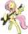 Size: 640x766 | Tagged: safe, artist:rainbowderpy, artist:rubrony, color edit, edit, fluttershy, pegasus, pony, g4, bipedal, brütal, colored, electric guitar, female, guitar, heavy metal, mare, metal, metalshy, music, musical instrument, playing instrument, simple background, solo, transparent background