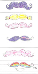 Size: 516x999 | Tagged: safe, applejack, fluttershy, pinkie pie, rainbow dash, rarity, twilight sparkle, g4, moustache, warfstache