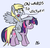 Size: 1865x1772 | Tagged: safe, artist:manicpanda, derpy hooves, twilight sparkle, pegasus, pony, g4, female, mare, ponies riding ponies, riding, twilight sparkle is not amused, unamused