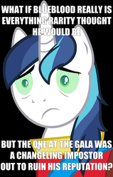 Size: 900x1411 | Tagged: safe, prince blueblood, shining armor, g4, conspiracy shining armor, exploitable meme, meme, meta