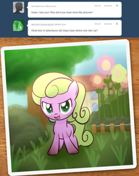 Size: 800x1008 | Tagged: safe, artist:why485, daisy, flower wishes, earth pony, pony, ask the flower trio, g4, female, filly, younger