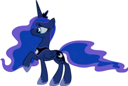 Size: 4499x3050 | Tagged: safe, artist:petalfluff, princess luna, alicorn, pony, g4, female, mare, raised hoof, simple background, solo, transparent background, vector