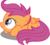 Size: 858x777 | Tagged: safe, artist:petalfluff, scootaloo, pegasus, pony, g4, lesson zero, blank flank, cowering, cute, cutealoo, female, filly, foal, folded wings, looking up, lying down, prone, scared, simple background, solo, transparent background, vector, wings