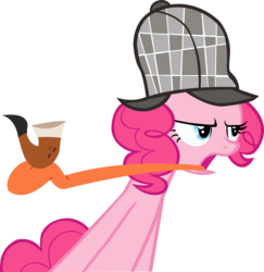 Size: 5842x6000 | Tagged: safe, artist:daggetwithadagger, pinkie pie, earth pony, pony, g4, mmmystery on the friendship express, absurd resolution, female, pipe, simple background, solo, transparent background, vector