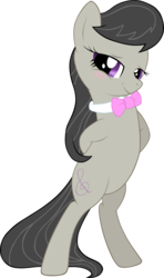 Size: 1546x2608 | Tagged: safe, artist:makintosh91, octavia melody, earth pony, pony, g4, bipedal, blushing, female, simple background, solo, transparent background, vector