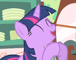 Size: 510x403 | Tagged: safe, screencap, twilight sparkle, pony, unicorn, g4, green isn't your color, animated, clapping, clapping ponies, cute, eyes closed, female, mare, solo, twiabetes, unicorn twilight