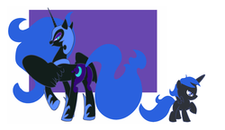 Size: 1279x742 | Tagged: safe, artist:dotrook, nightmare moon, alicorn, pony, g4, butt, female, filly, mare, plot, transformation