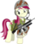 Size: 6000x7468 | Tagged: safe, artist:buckweiser, artist:rainbowrage12, roseluck, pony, g4, absurd resolution, ar-15, elcan, female, gun, rifle, simple background, soldier, solo, transparent background, weapon