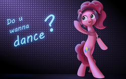 Size: 3840x2400 | Tagged: safe, artist:roadsleadme, pinkie pie, g4, dancing, headphones, high res