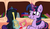 Size: 1589x929 | Tagged: safe, artist:midwestbrony, twilight sparkle, oc, oc:nyx, g4, flower, food, pizza