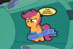 Size: 352x240 | Tagged: safe, scootaloo, pony, g4, crossover, dialogue, female, futurama, male, solo