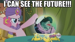 Size: 624x351 | Tagged: safe, pinkie pie, g4, dragon ball, dragonball z abridged, i can see the future, image macro, romani, toolo