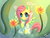 Size: 600x450 | Tagged: safe, artist:ninjaham, fluttershy, pegasus, pony, g4, clothes, dress, female, flower, heart, solo