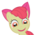 Size: 3335x3335 | Tagged: safe, artist:trollaner, apple bloom, g4, creepy, faic, high res, simple background, solo, transparent background, vector